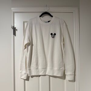 Disney Cream Sweatshirt with Mickey Mouse Logo